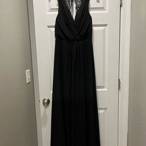 Hailey Paige Occasions Elegant Black Lace Evening Gown
